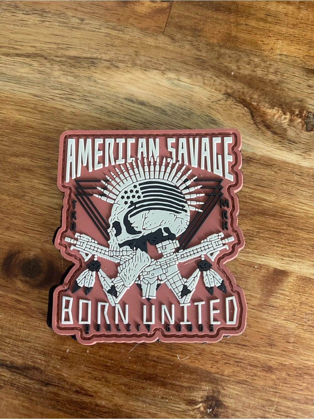 American Savage Tactical Native Skull Velcro PVC Patch